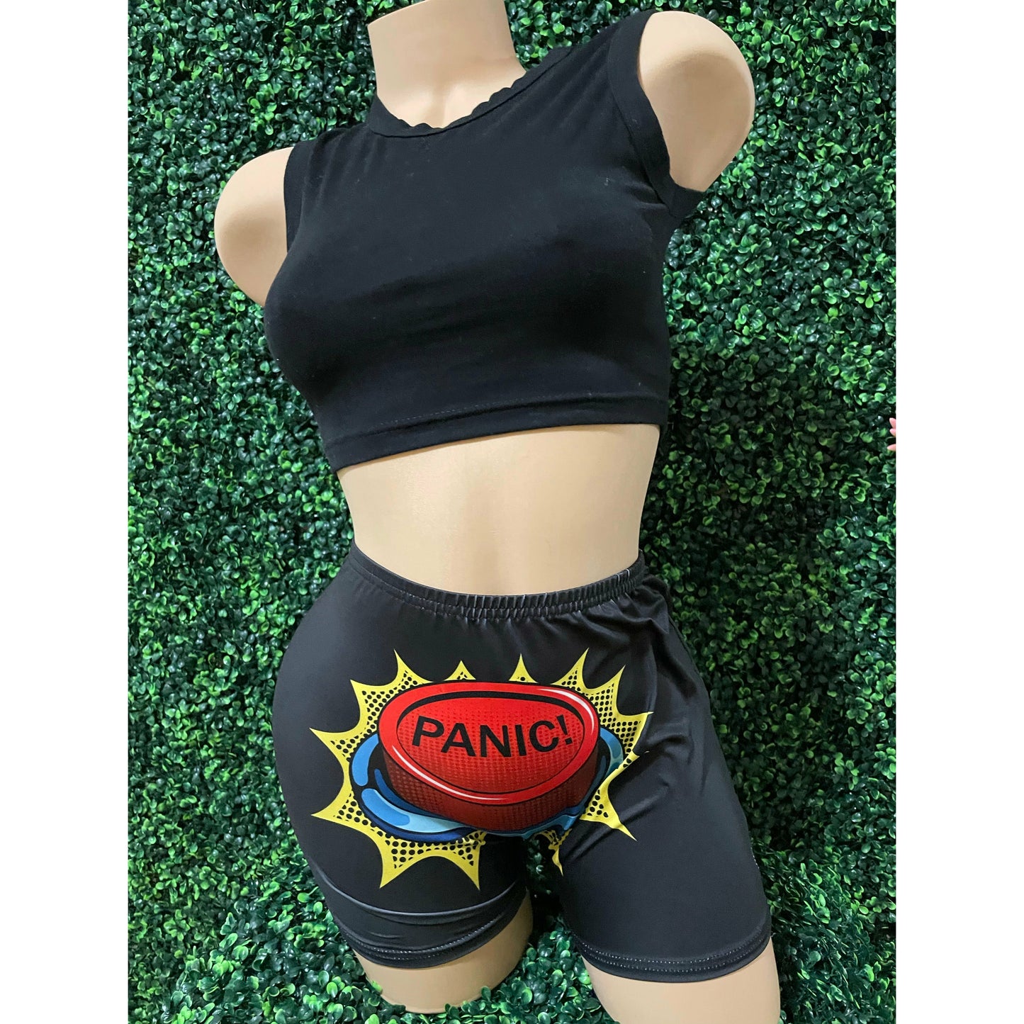 DONT PANIC shorts